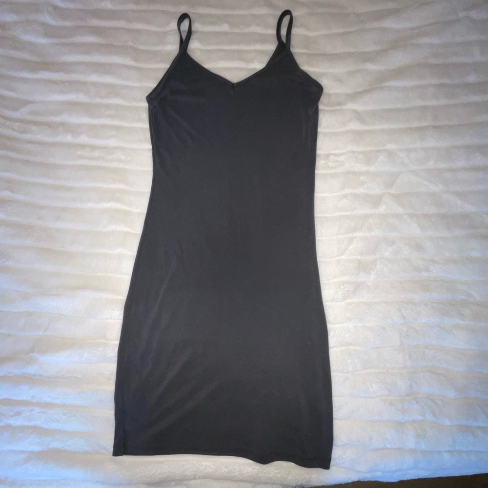 Classic grey Slip Dress with Spaghetti Straps